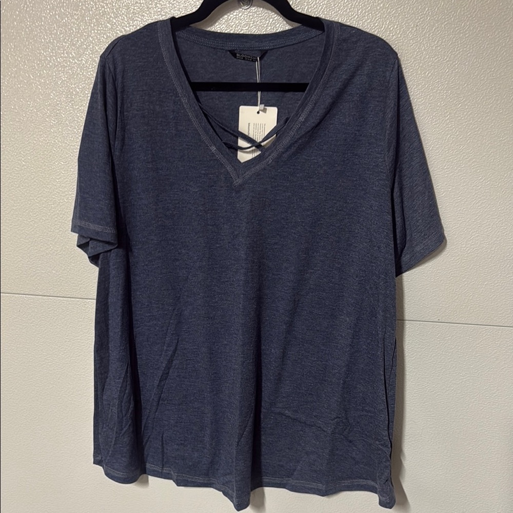 BloomChic Navy Short Sleeve Tee